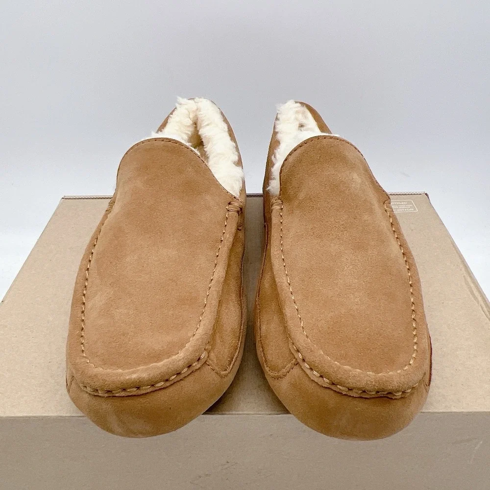 UGG Ascot Men's Slipper Casual Shoes Sand Chestnut Suede Size US 10